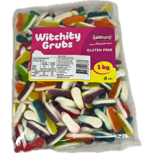 Buggy Bites: Witchity Grubs 1KG  Bulk Lollies Bag for Lolly Buffet - Lolliland