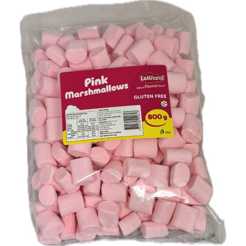 Pink Cylinder Mallow 800g -  8 pack Bulk Carton