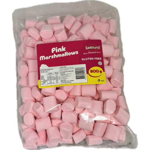 Pink Cylinder Mallow 800g Bulk Lollies Bag - Lolliland