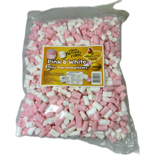 Mini Marshmallows - Pink & While 800g - Bulk Lollies