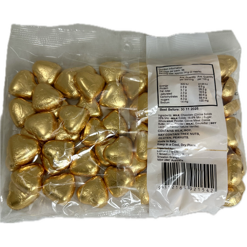  Gold Chocolate Hearts 500g