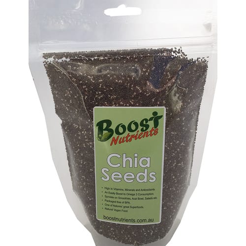 Chia Seeds Black Organic 500g - Boost Nutrients
