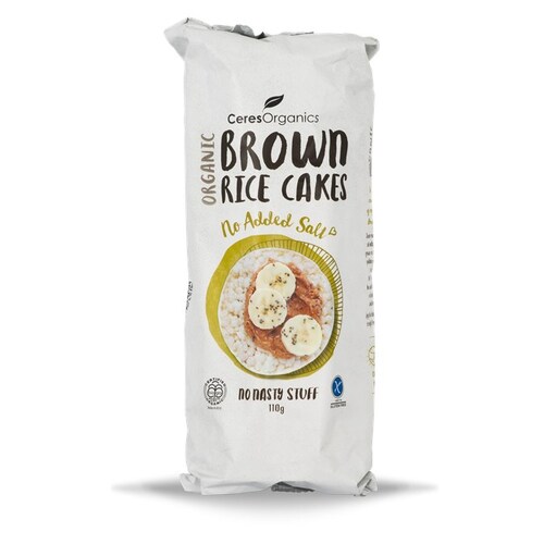 Organic Brown Rice Cakes, No Added Salt 110g 