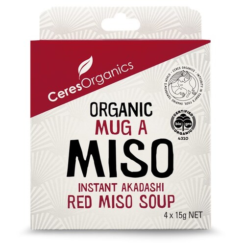 Organic Mug-A-Miso 4 X 15gram  ( Best Before - March 7, 2025 )