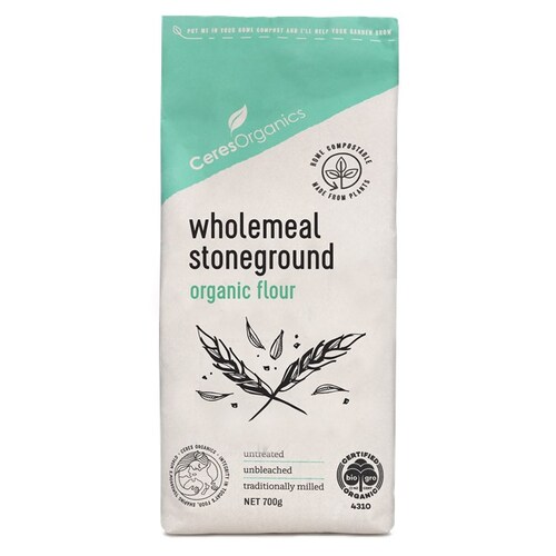 Organic Wholemeal Stoneground Flour 800g ( Best Before - Aril 24, 2024 )