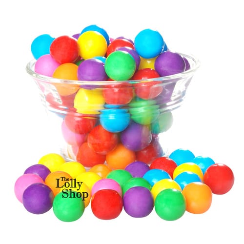 Gum Balls large Multi coloured - 1kg Bulk Lollies Bag  ( Best Before - October 2024 )