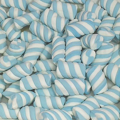 Blue Marshmallow Twists 800g Bulk Lollies Bag - Lolliland ( Best Before - September 16, 2026 )