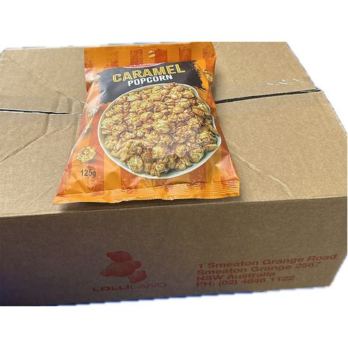 Caramel Popcorn 125g bags - Famous Makers - Box of 12 ( Best Before - May 10, 2025)