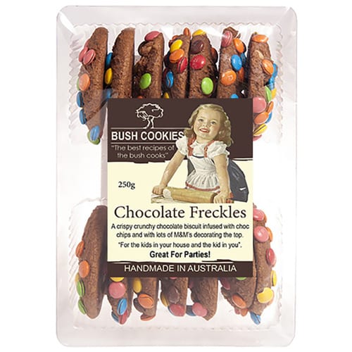 Chocolate Freckle Biscuits by Bush Cookies 250g ( Best Before - June 19, 2026 )