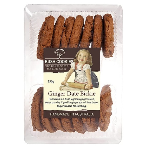 Ginger and Date Biscuits 250g  - Carton of 12 ( Best Before - Nov 2026 )