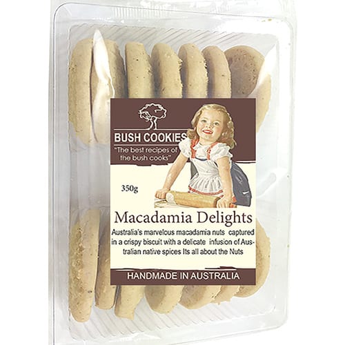 Macadamia Delight Biscuits by Bush Cookies 250g ( Best Before - April 30, 2026 )
