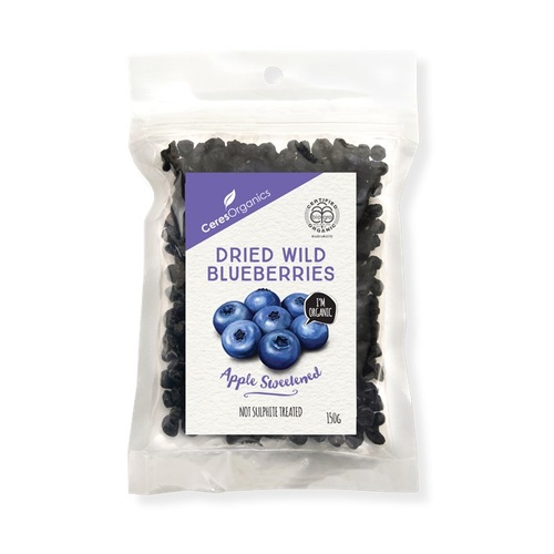 Organic Dried Wild Blueberries 150g ( Best Before - March 27, 2026 )