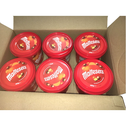 MALTESERS Carton of  6x465g Buckets ( Best Before -  December 2026 )