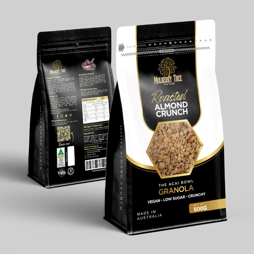 Roasted Almond Crunch 500g - Vegan Low Sugar Granola ( Best Before - February 2026 )