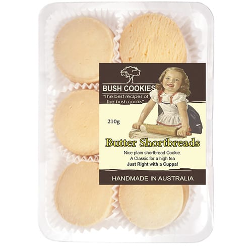 Butter Shortbread Cookies 210g by Bush Cookies ( Best Before - July 2026 )