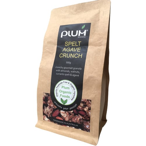 Spelt and Agave Nut Crunch Organic Granola 1kg - Plum Foods ( Best Before - Sept. 2026 )