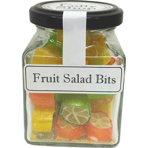 Fruit Salad Rock Candy Boiled Lollies 130g Jars - Packed In Boxes of 12