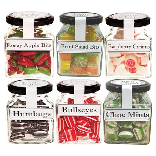 Boiled Lollies Rock Candy MIXED Pack 130g Jars - Packed In Boxes of 12