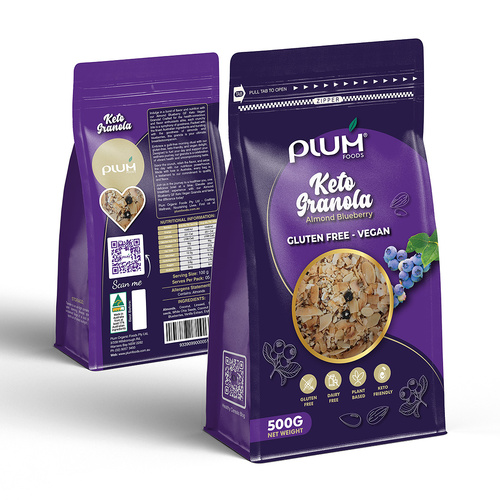 Blueberry Keto Granola 500g - High Protein Cereal